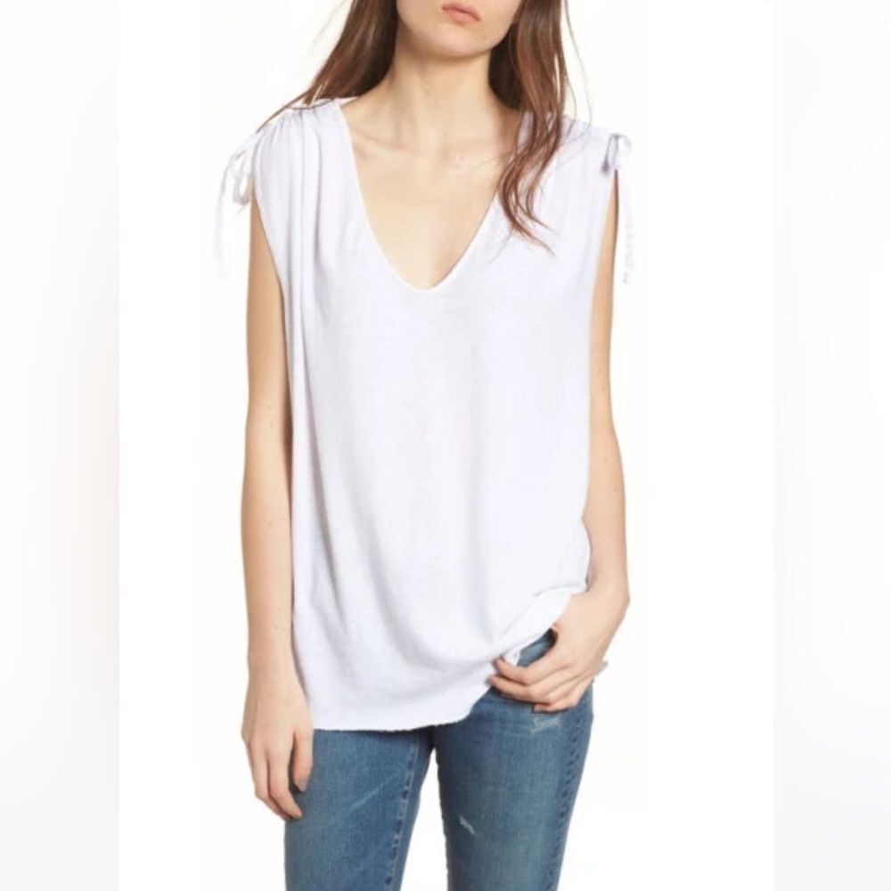 AG White Selma Tee, Small, NWT